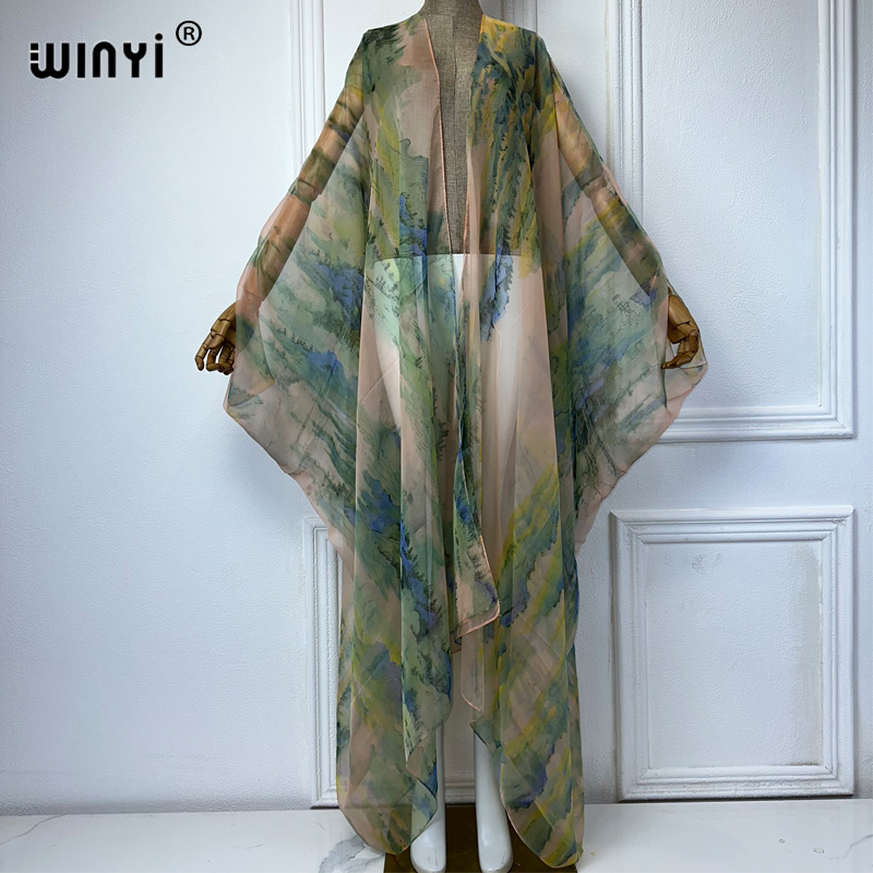 Cover Up Kaftan - 2023 WINYI ยุโรป ชุดกิโมโนผู้หญิง เสื้อคลุมคาร์ดิแกน สไตล์คาฟตัน