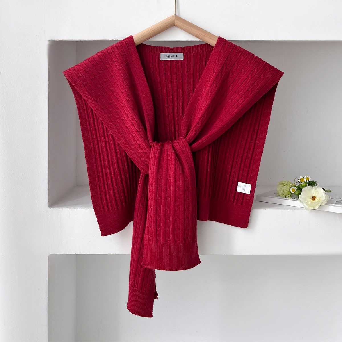 Blouse Off Shoulder - ใหม่เกาหลีฤดูใบไม้ร่วงถักผ้าคลุมไหล่หญิงเสื้อไหล่ปลอม Cape นักเรียนผ้าพันคอสีทึบคอผ้าพันคอสําหรับสตรี