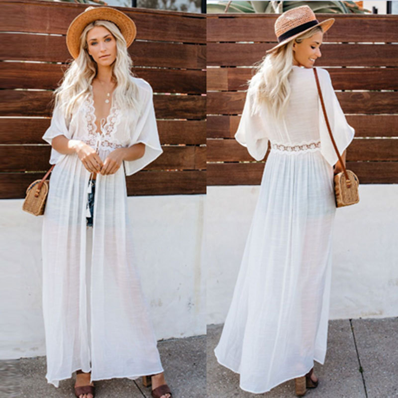 ผู้หญิงชุดชายหาดชุดว่ายน้ําเซ็ - Cover Up Kaftan บทวิจารณ์และราคา