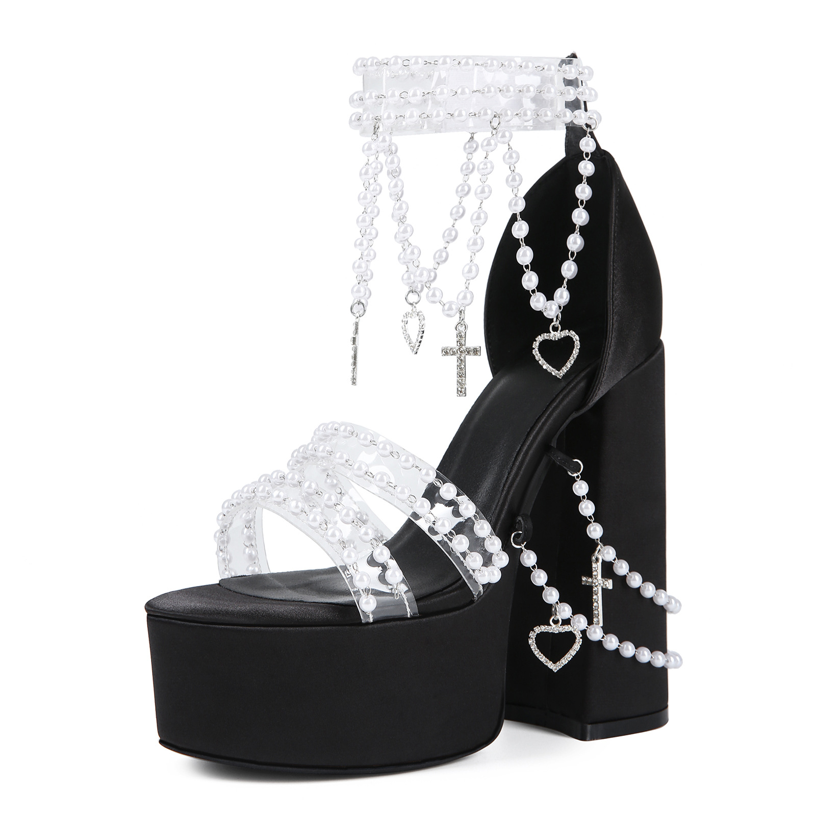 รองเท้าส้นสูงแบบรัดข้อเท้าสำหร - Sandal Strappy Heeled บทวิจารณ์และราคา