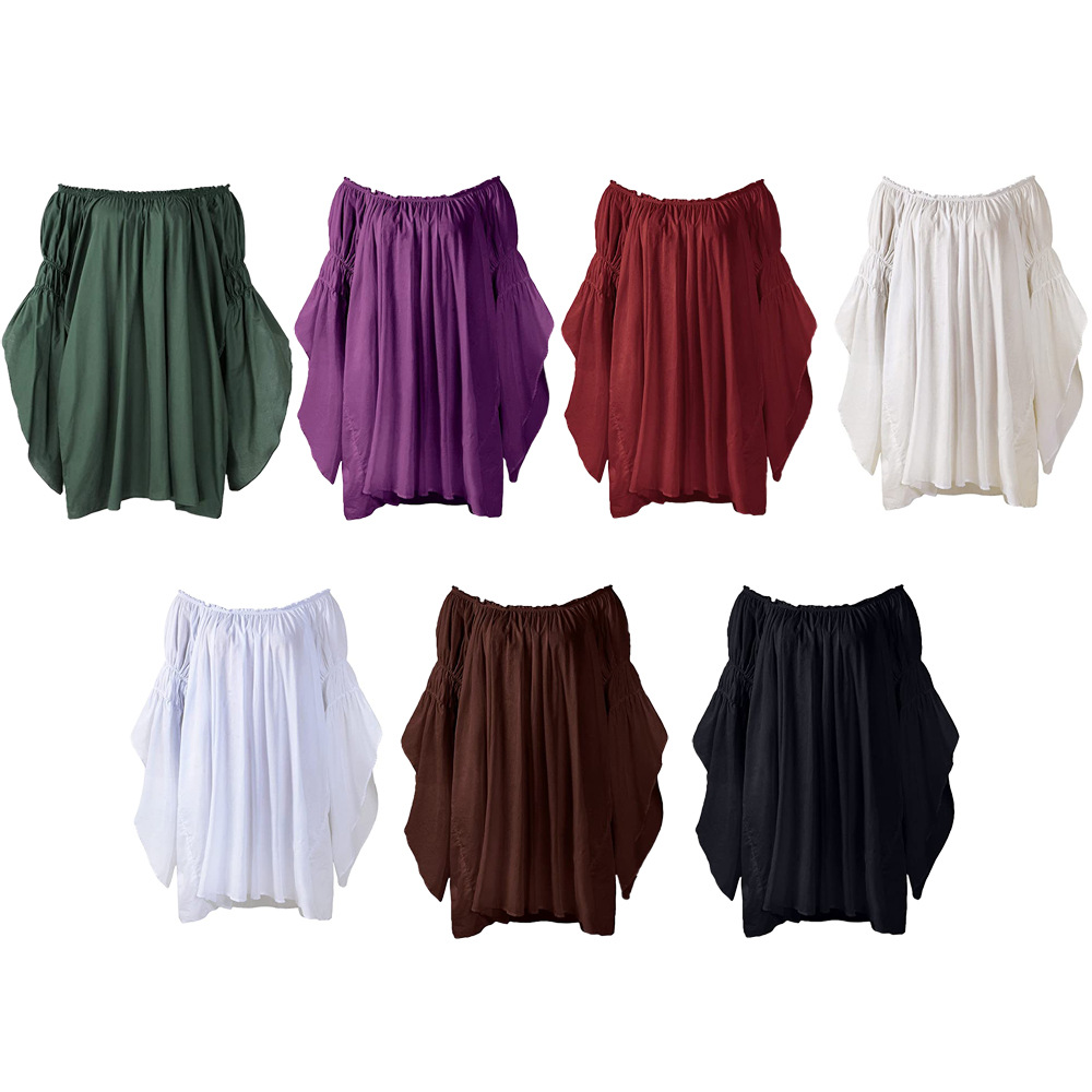 เสื้อสไตล์วินเทจยุคกลางเรอเนซอ - Blouse Off Shoulder บทวิจารณ์และราคา