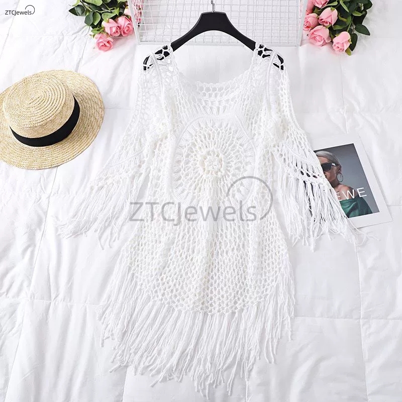 สตรีฤดูร้อนโครเชต์บิกินี่ COVE - Cover Up Kaftan บทวิจารณ์และราคา
