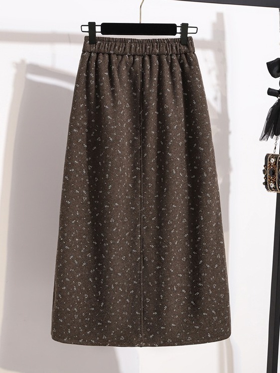 กระโปรงทรงเอ ลายดอกไม้ ไซส์ใหญ - Midi Skirt Floral บทวิจารณ์และราคา