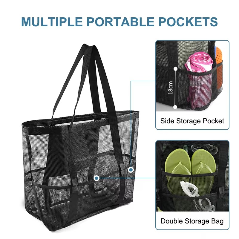 กระเป๋าตาข่ายขนาดใหญ่พิเศษ 1 ช - Tote Bag Beach บทวิจารณ์และราคา