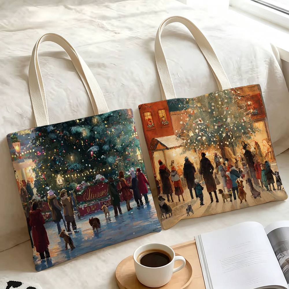 กระเป๋าเก็บของลายศิลปะคริสต์มา - Tote Bag Beach บทวิจารณ์และราคา