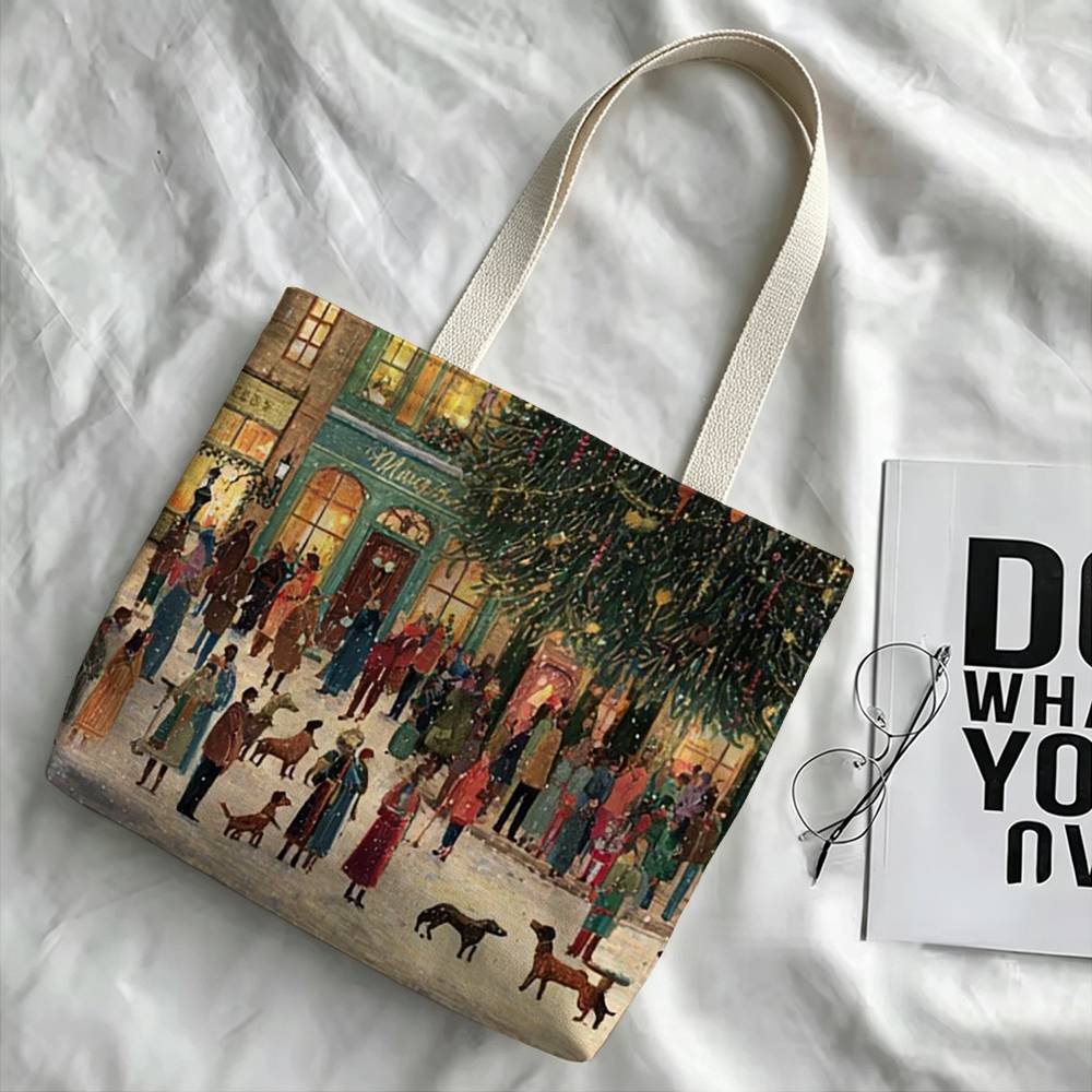 กระเป๋าเก็บของลายศิลปะคริสต์มา - Tote Bag Beach บทวิจารณ์และราคา