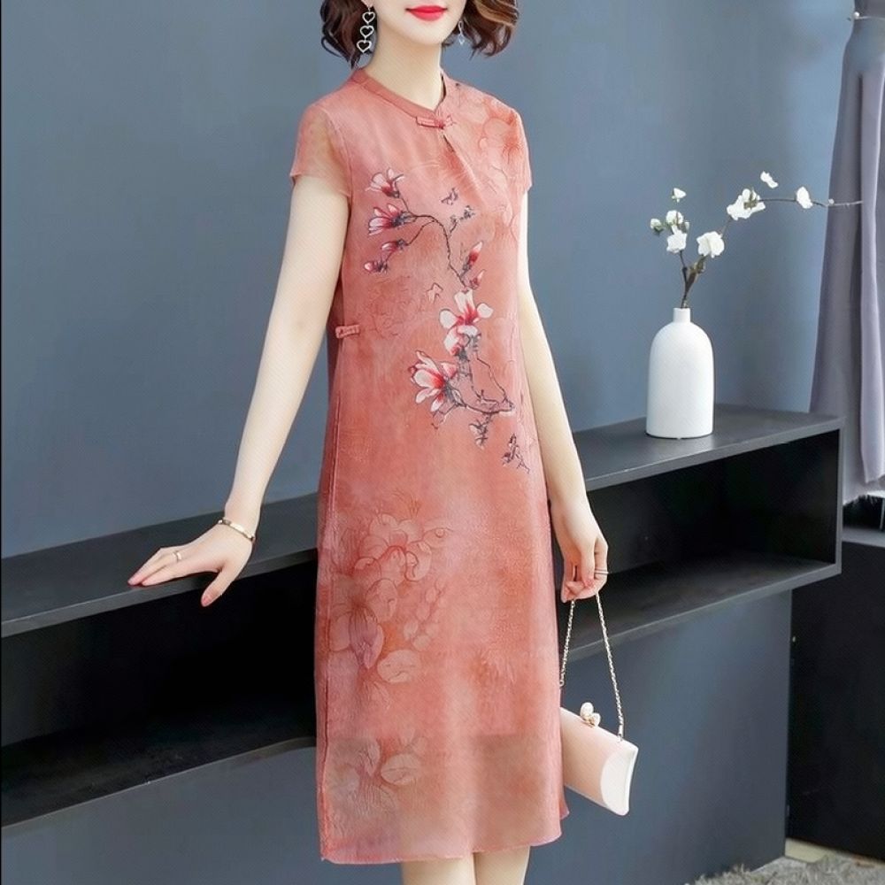 ชุดเดรสชีฟองลายดอกไม้สำหรับฤดู - Midi Skirt Floral บทวิจารณ์และราคา