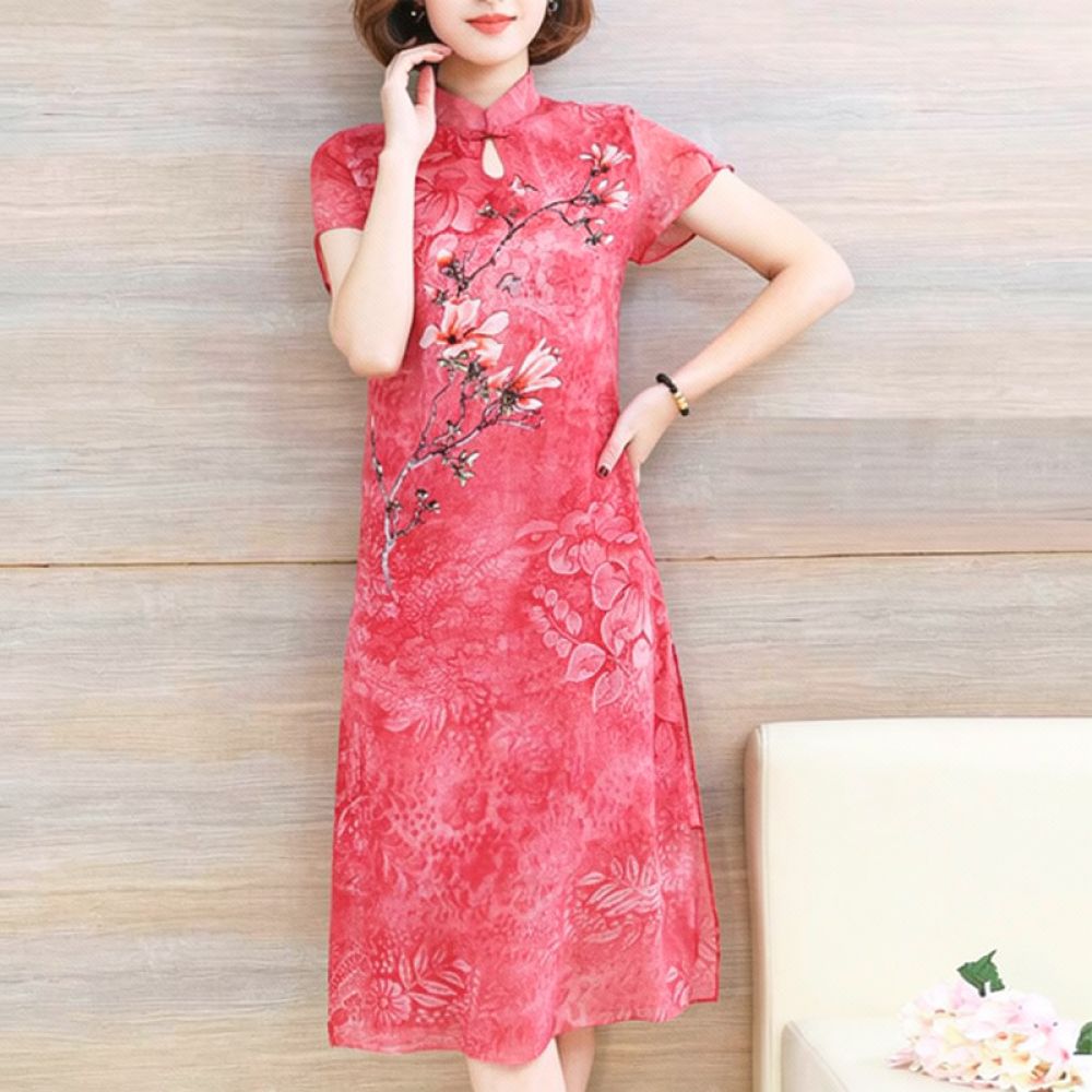 ชุดเดรสชีฟองลายดอกไม้สำหรับฤดู - Midi Skirt Floral บทวิจารณ์และราคา